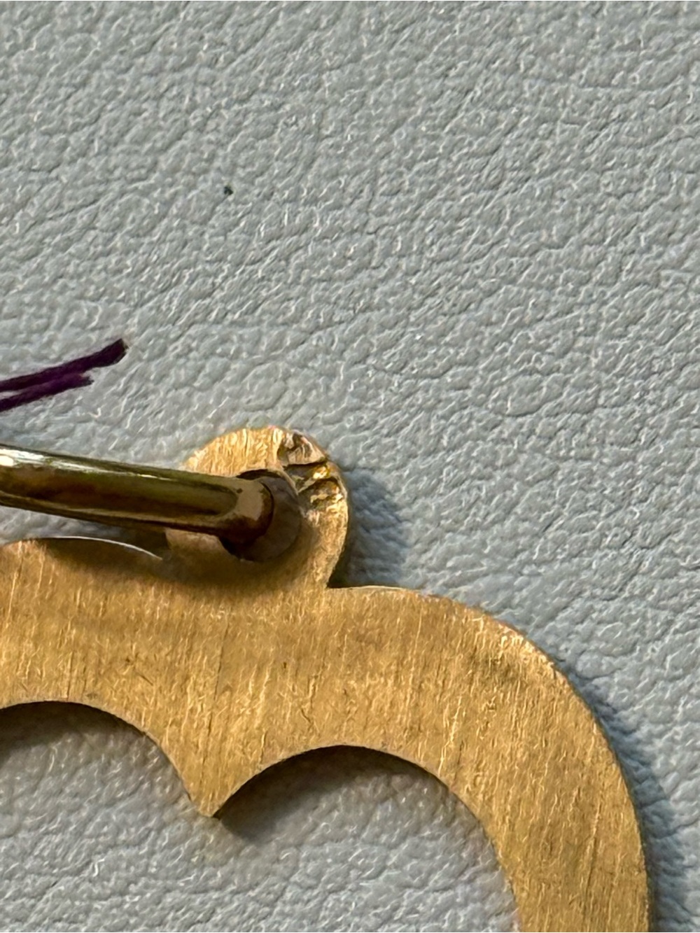 Vintage 18k gold open heart pendant charm marked 750 - Picture 3 of 6